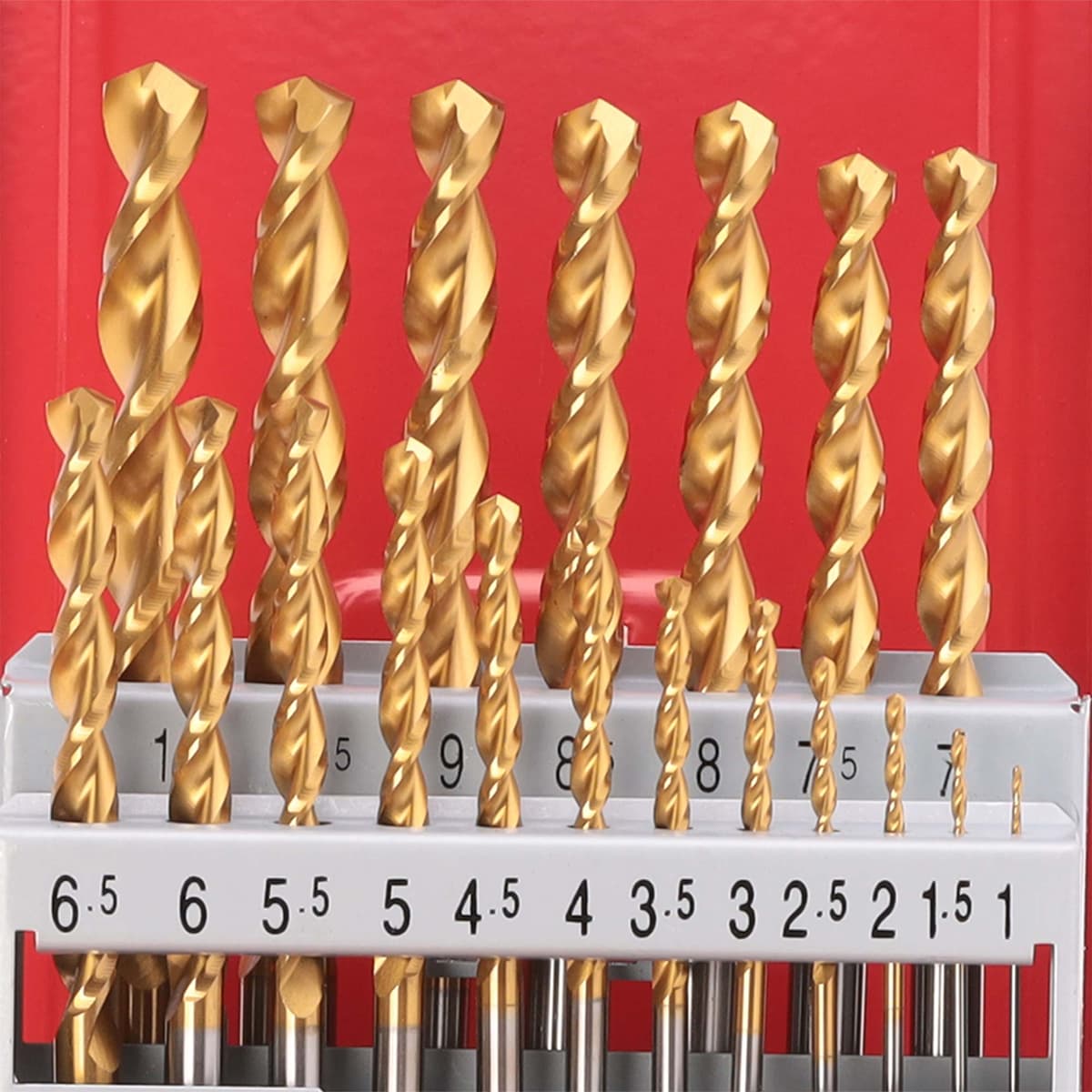 Набор сверл RUKO HSS-G TiN 130° TL3000 DIN338 1,0-10,0 мм 19 шт 258214T