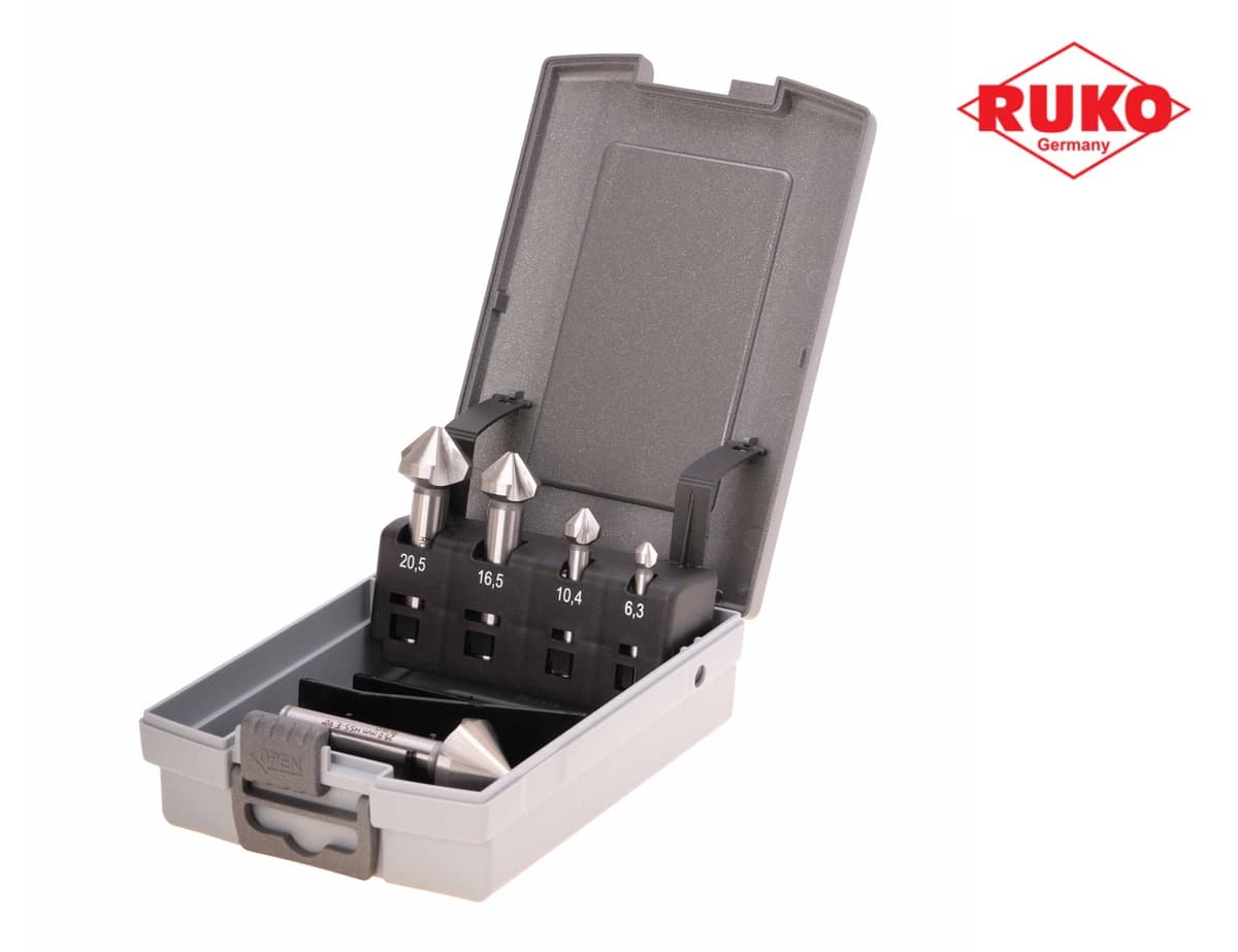 Набор зенковок RUKO 90° 6,3-25 мм DIN335C HSSE-Co5 3z 5 шт 102154ERO