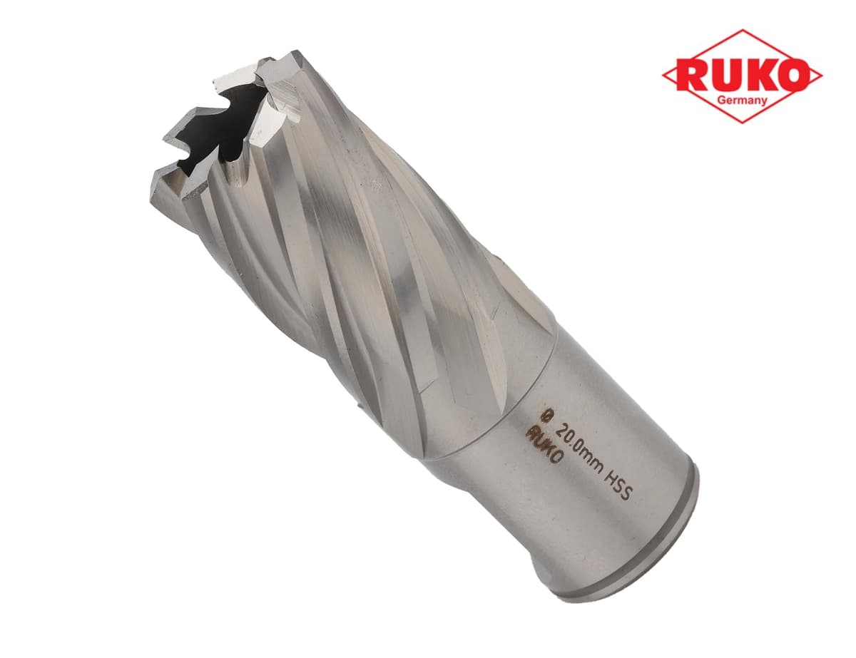 Сверло корончатое RUKO HSS-G 20х63/30 мм Weldon19 108220