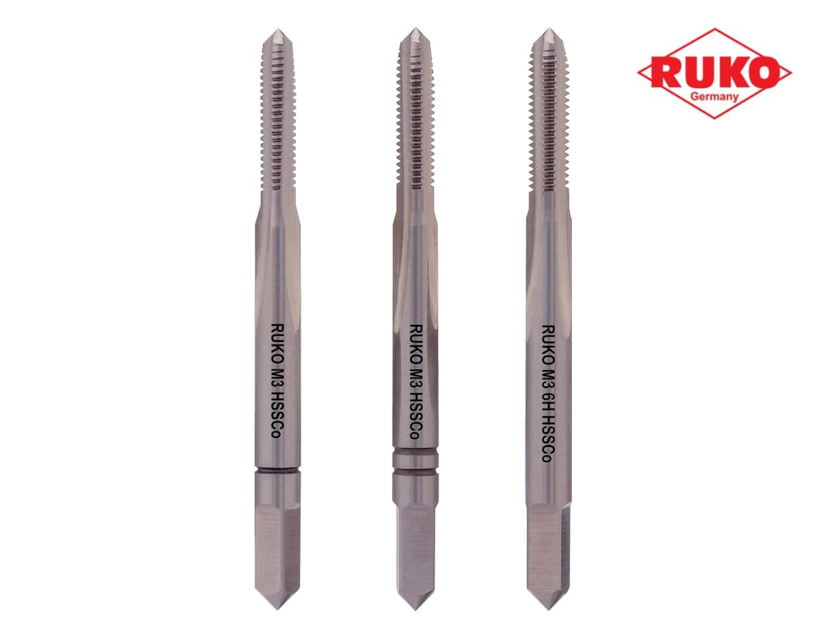 Набор метчиков RUKO HSSE DIN352 6h метрическая резьба М3х0,5 мм 3 шт 230030E