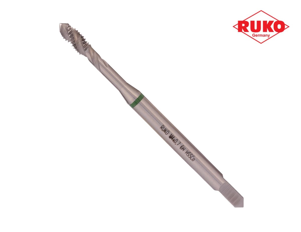Метчик винтовой машинный RUKO HSSE DIN371 ISO2 6h R35 метрическая резьба М4х0,7 мм 234040E