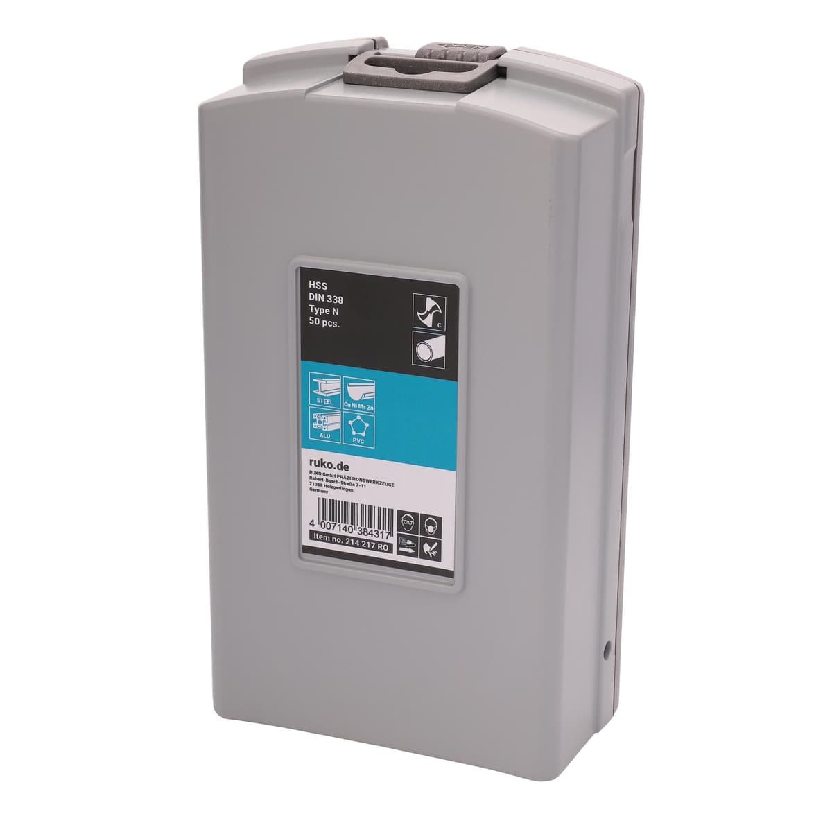 Набор сверл RUKO HSS-G 118° DIN338 1,0-5,9 мм 50 шт 214217RO