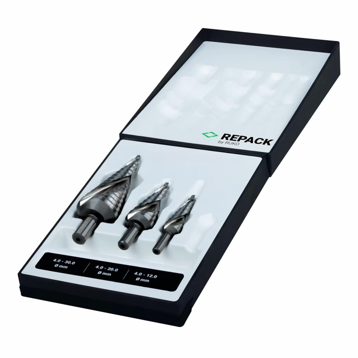 Набор ступенчатых сверл RUKO NextGeneration HSSE-Co5 4-12/4-20/4-30 мм 3 шт 101026ERK