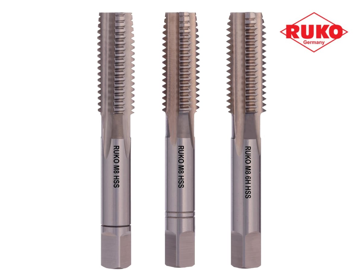 Набор метчиков RUKO HSS-G DIN352 6h метрическая резьба М8х1,25 мм 3 шт 230080