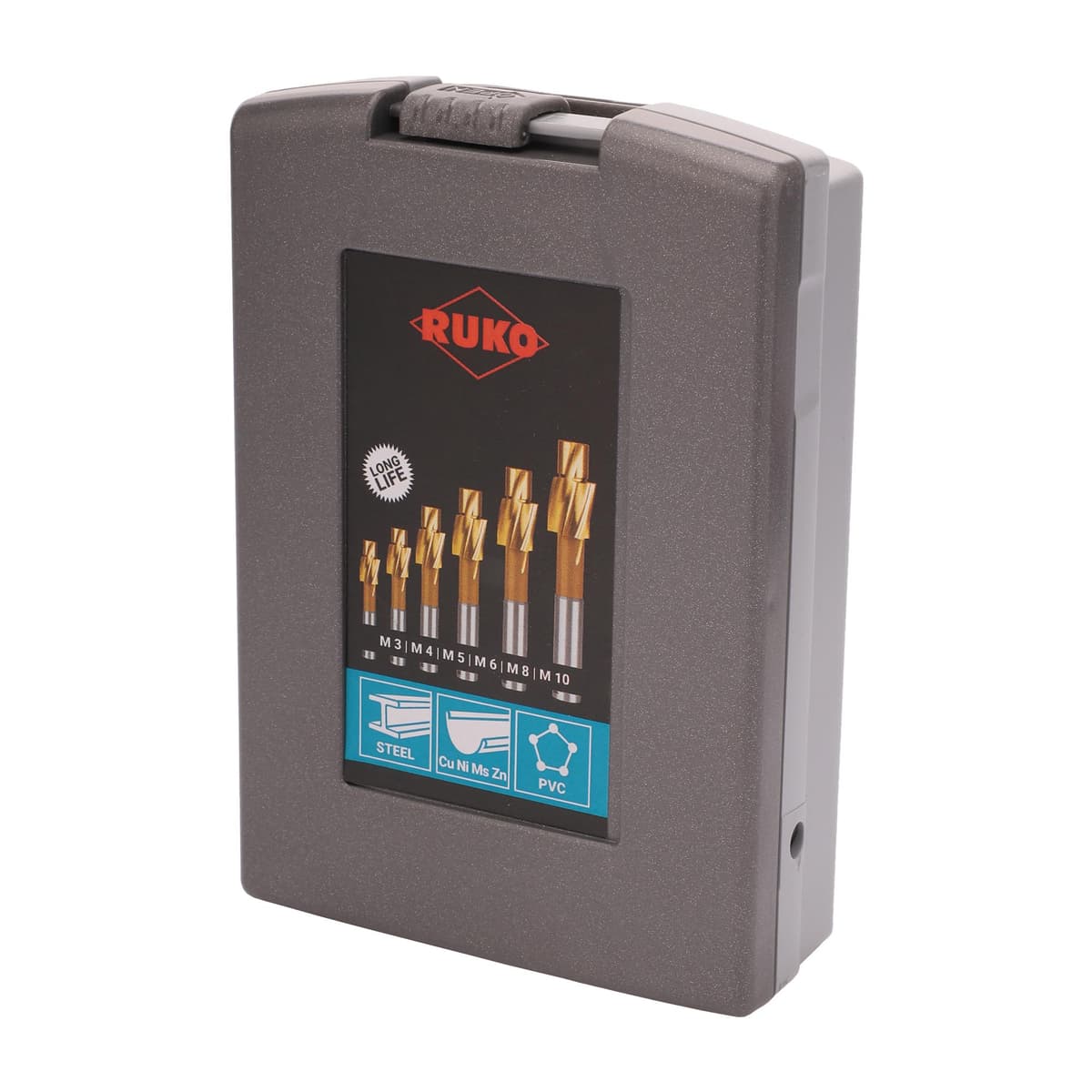 Набор цековок RUKO М3-M10 DIN373 (под резьбу) HSS-TiN 6 шт 102452TRO