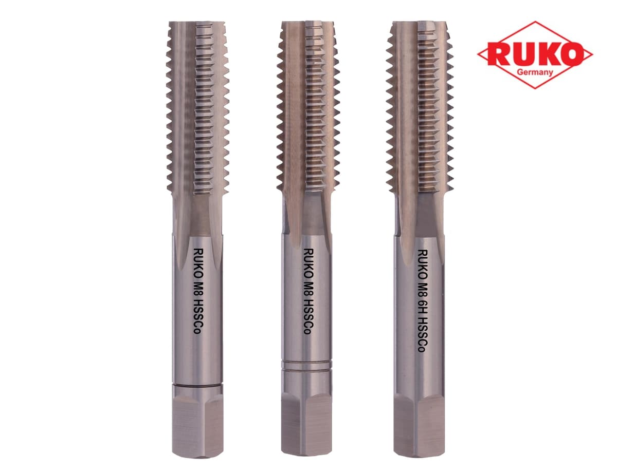 Набор метчиков RUKO HSSE DIN352 6h метрическая резьба М8х1,25 мм 3 шт 230080E