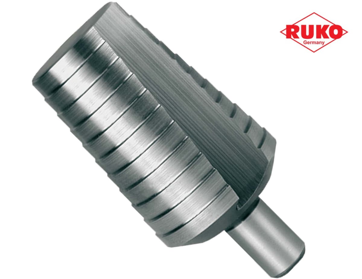 Сверло ступенчатое без острия RUKO HSS-G 30,0-40,0 мм 11 ступ. L=78 мм d=10 мм 101363