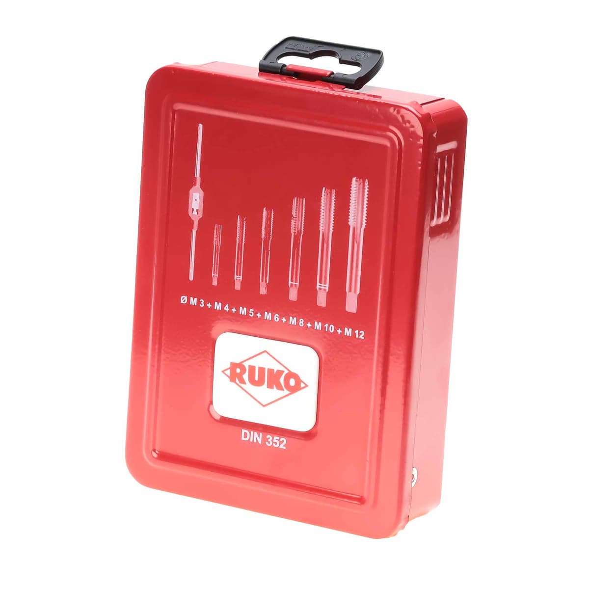 Набор комплектных метчиков RUKO 22 предмета M3-M12 HSSE DIN352 245002E