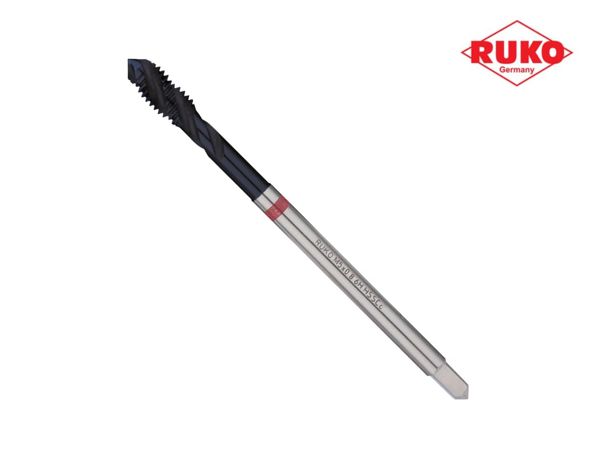 Метчик винтовой машинный RUKO HSSE TiALN DIN376 6h R35 метрическая резьба М5х0,8 мм 233050EF