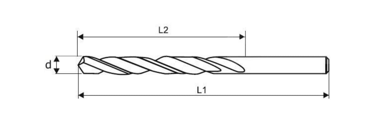 Сверло по металлу RUKO TC(TCT вставка) 5,5x93/57 мм DIN338 h8 5xD 120° 815055