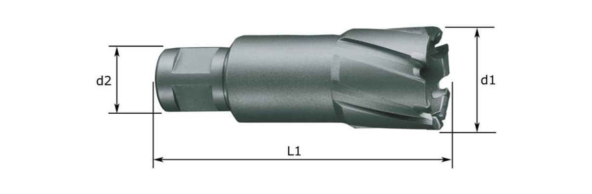 Сверло корончатое RUKO TCT 34х88/55 мм Weldon19 108734