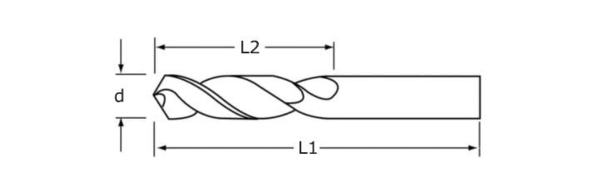 Сверло короткое по металлу RUKO HSSE-Co5 VA 4,0x55/22 мм DIN1897 h8 3xD 130° 202040E