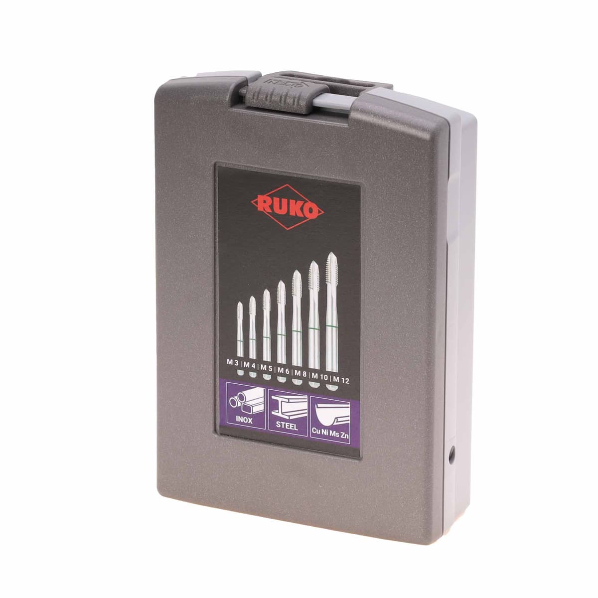 Набор машинных метчиков RUKO 7 предметов M3-M12 HSSE DIN371/376 245061RO