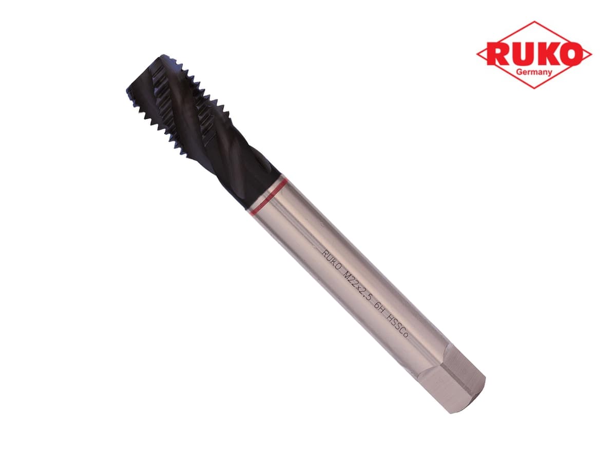 Метчик винтовой машинный RUKO HSSE TiALN DIN376 6h R35 метрическая резьба М22х2,5 мм 233220EF