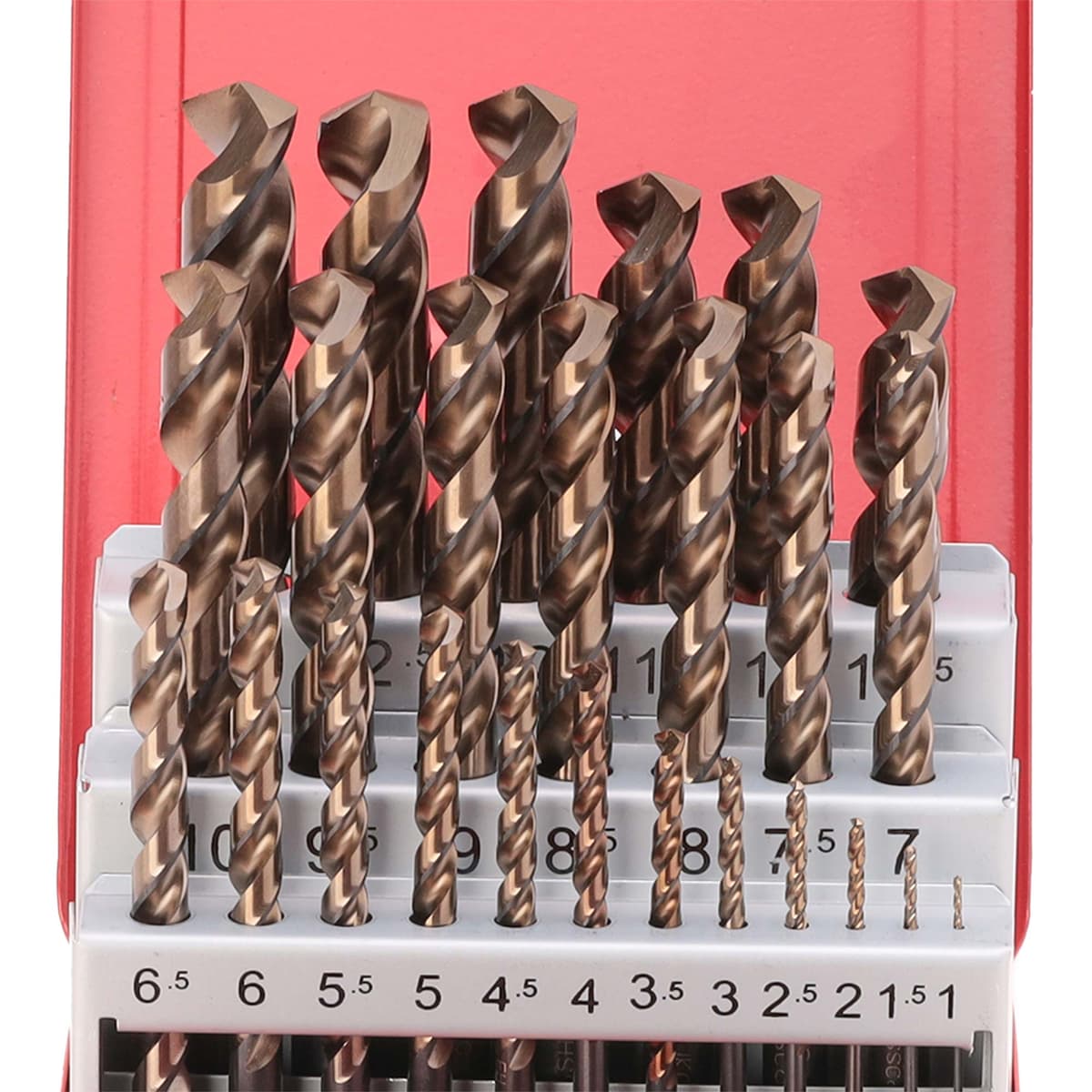 Набор сверл RUKO HSSE-Co5 135° DIN338 1,0-13,0 мм 25 шт 228215