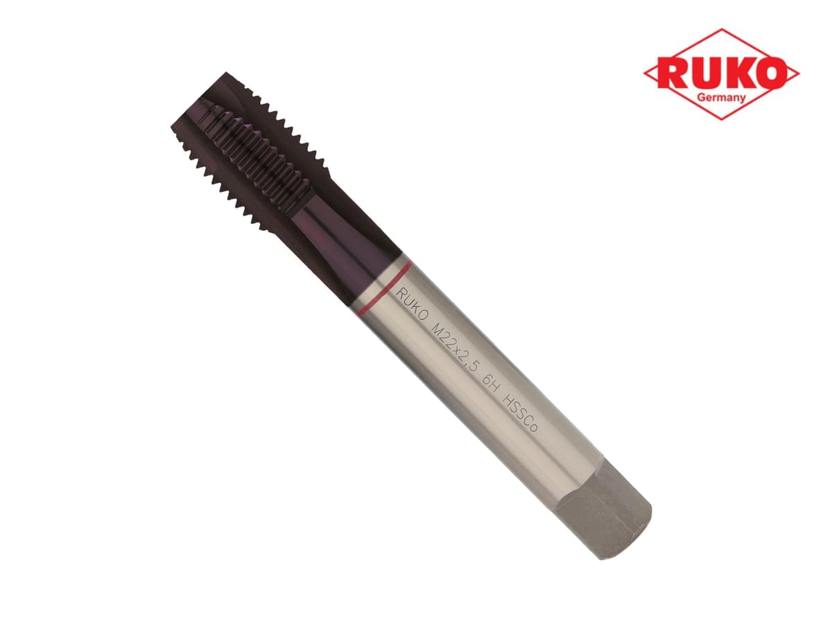 Метчик машинный RUKO HSSE TiALN DIN376 6h метрическая резьба М22х2,5 мм 232220EF