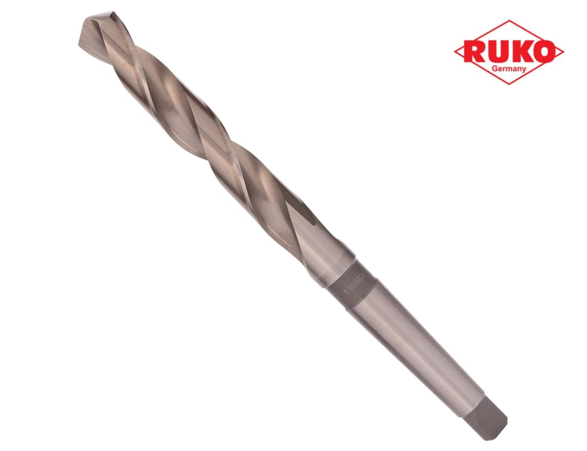 Сверло с коническим хвостовиком RUKO HSSE-Co5 18,0x228/130 мм DIN345 h8 6xD 118° KM2 204180E