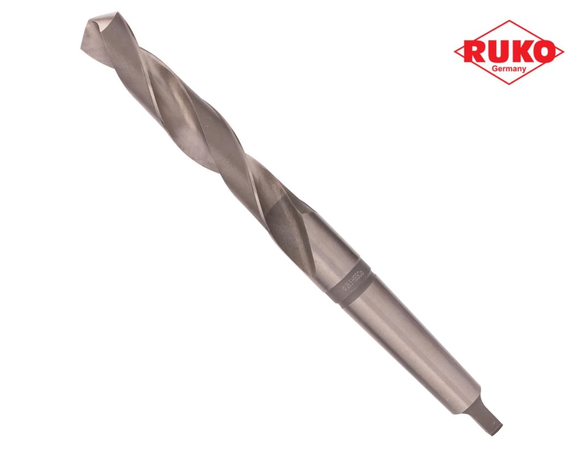 Сверло с коническим хвостовиком RUKO HSSE-Co5 28,5x296/175 мм DIN345 h8 6xD 118° KM3 204285E