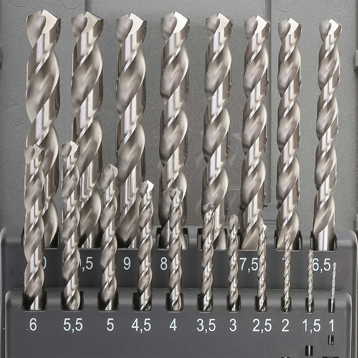 Набор сверл RUKO HSSE-Co8 VA 130° DIN338 1,0-10,0 мм 19 шт 281214ERO