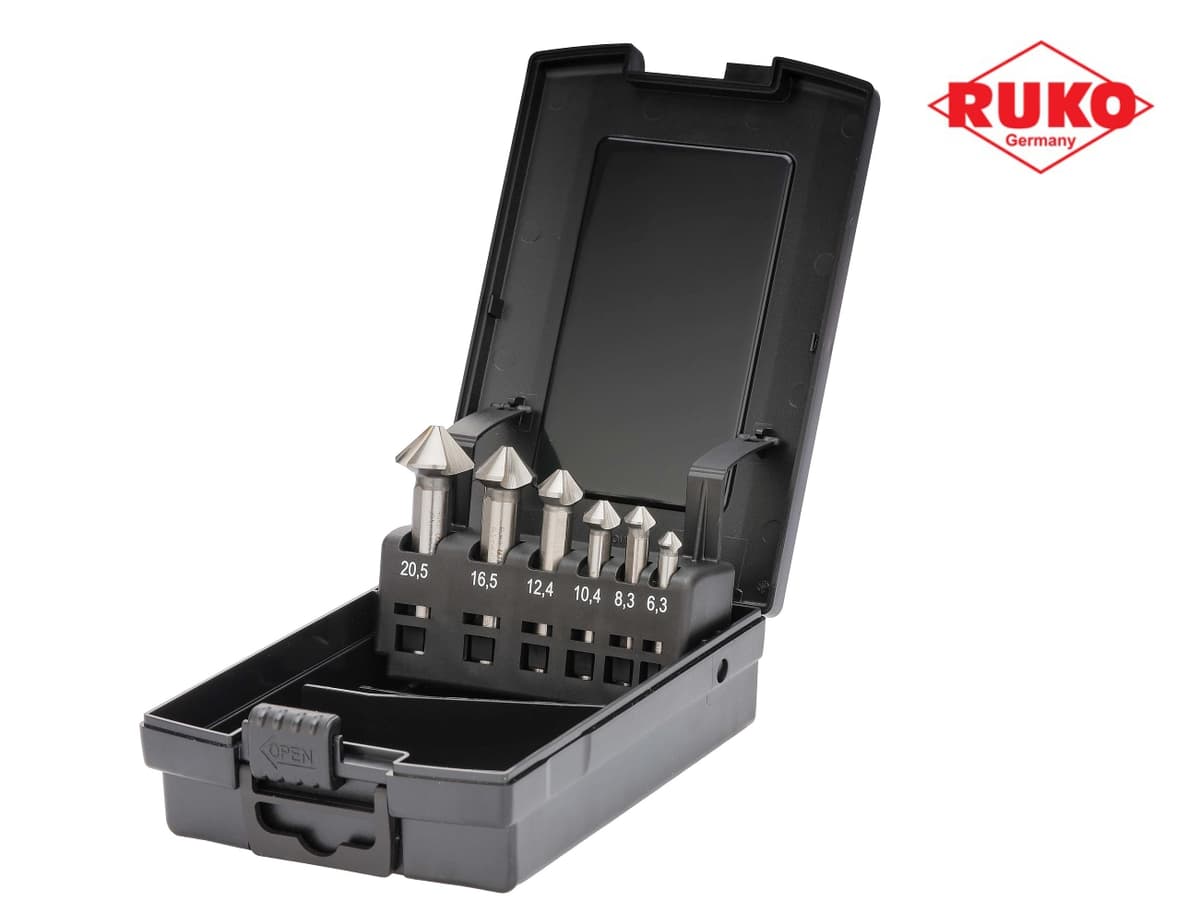 Набор зенковок RUKO UltimateCut 90° 6,3-20,5 мм HSS-G 3z 6 шт 102790RO