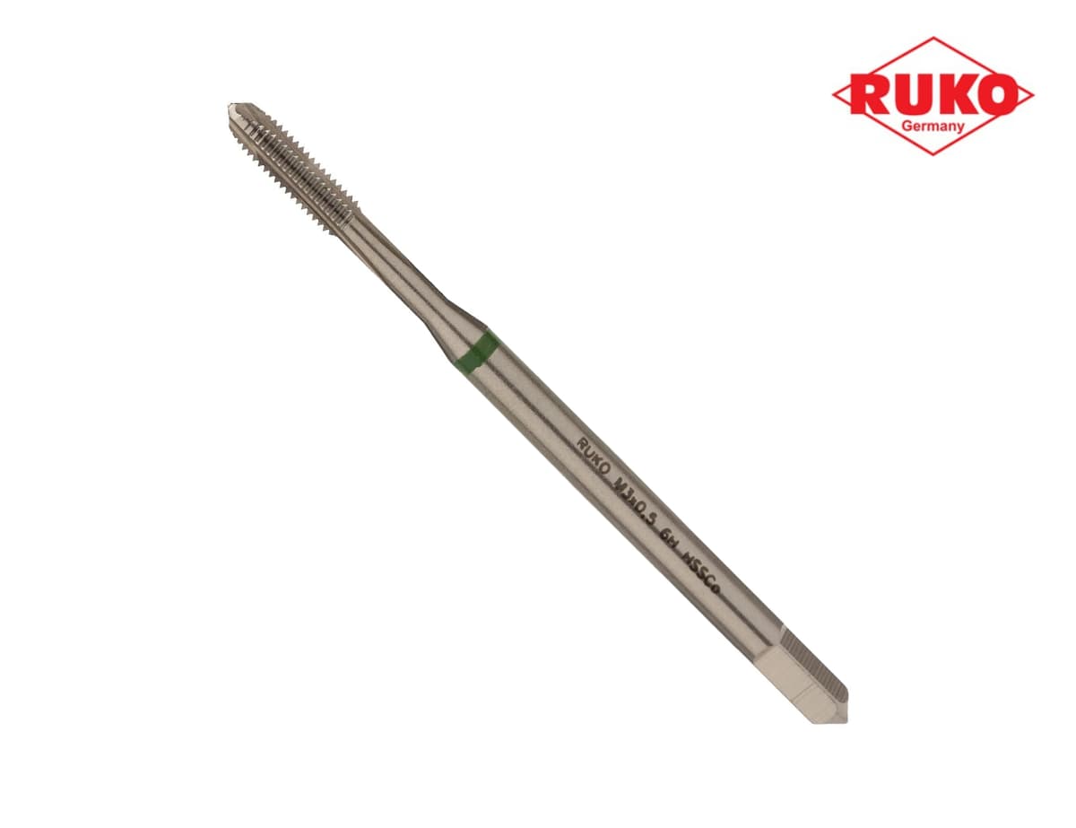 Метчик машинный RUKO HSSE DIN371 6h метрическая резьба М3х0,5 мм 232030E