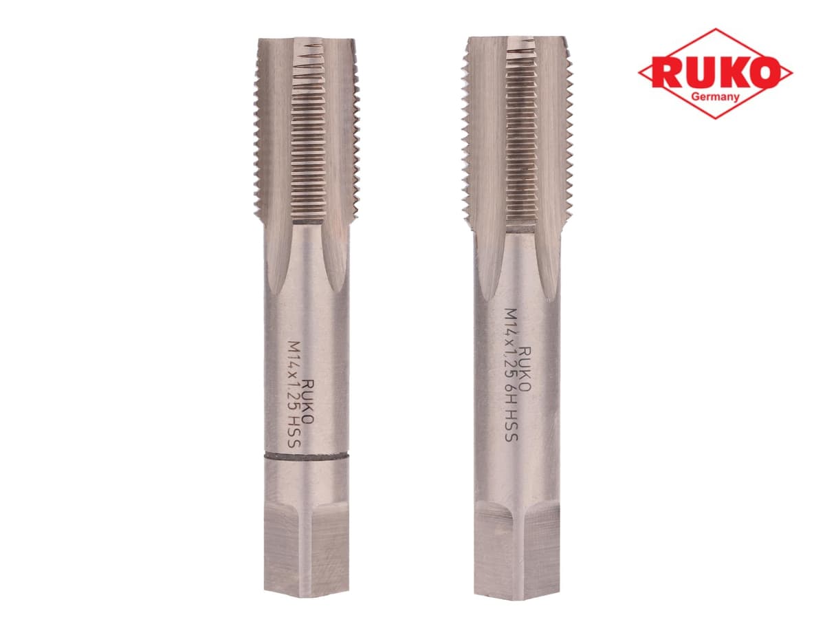 Набор метчиков RUKO HSS-G DIN2181 6h метрическая резьба М14х1,25 мм 2 шт 235140