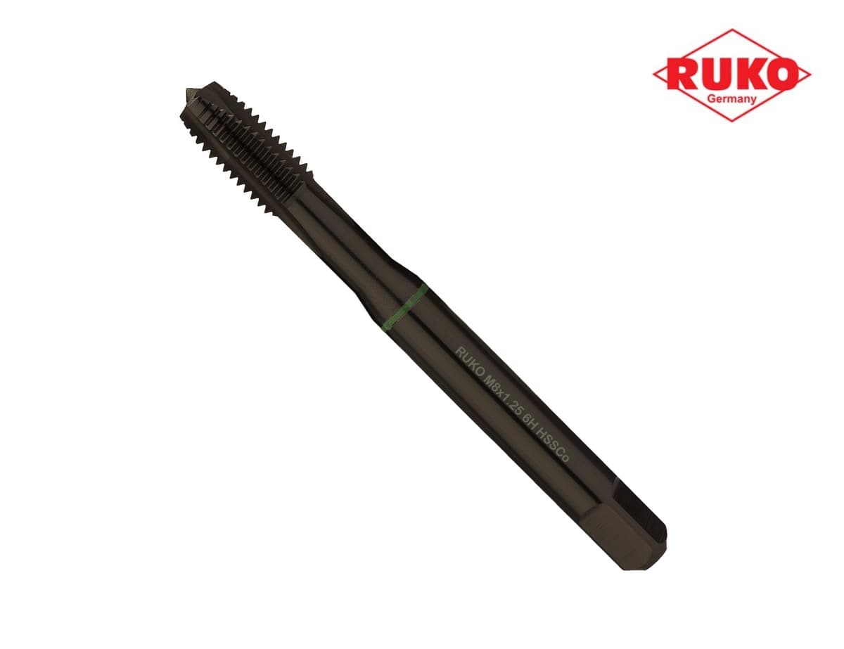 Метчик машинный RUKO HSSE VAP DIN371 6h метрическая резьба М8х1,25 мм 232080VA