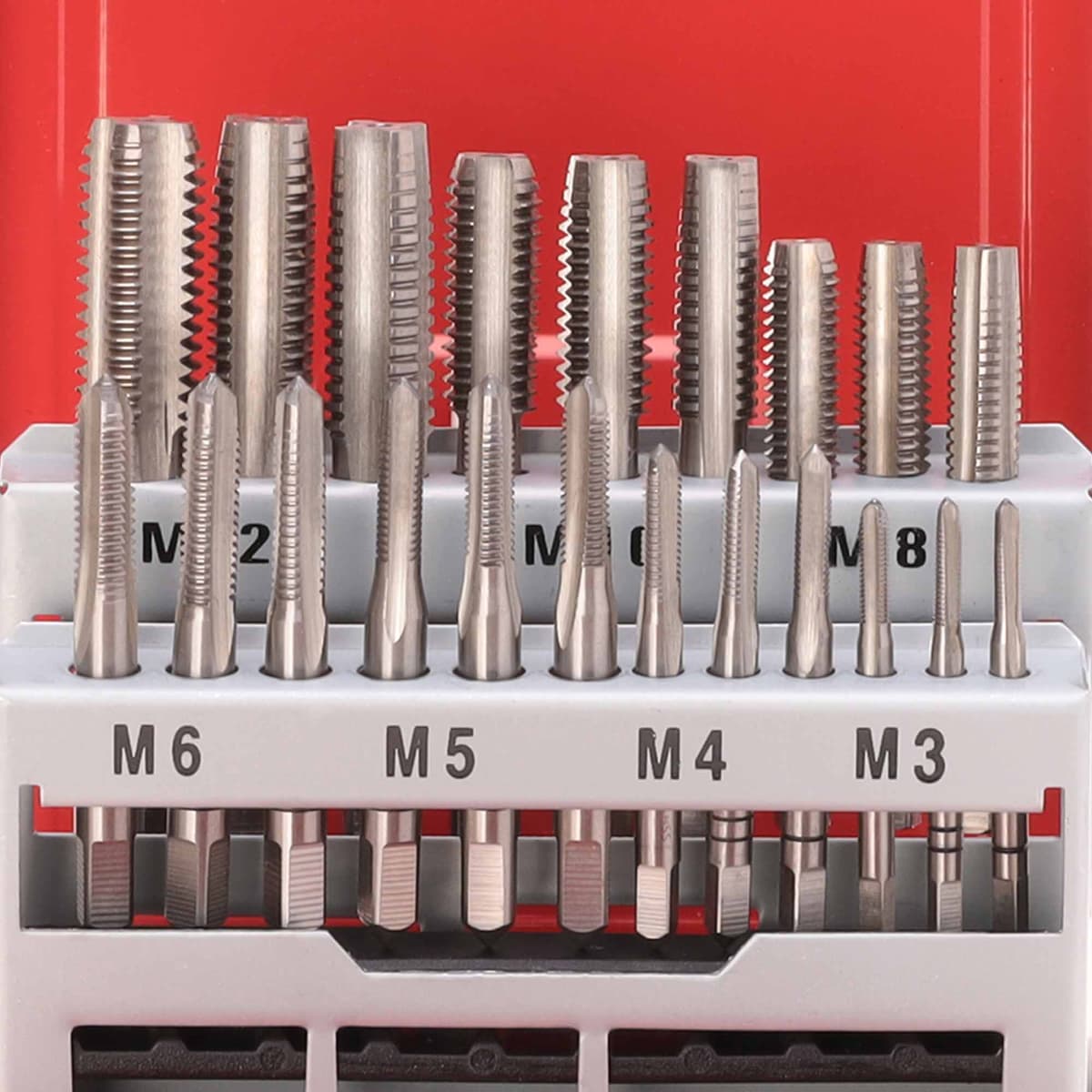 Набор комплектных метчиков RUKO 21 предмет M3-M12 HSS-G DIN352 245001