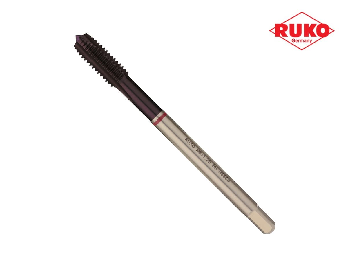 Метчик машинный RUKO HSSE TiALN DIN376 6h метрическая резьба М8х1,25 мм 232081EF