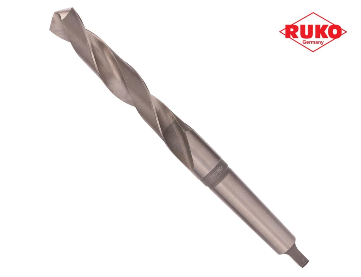 Сверло с коническим хвостовиком RUKO HSSE-Co5 26,0x286/165 мм DIN345 h8 6xD 118° KM3 204260E
