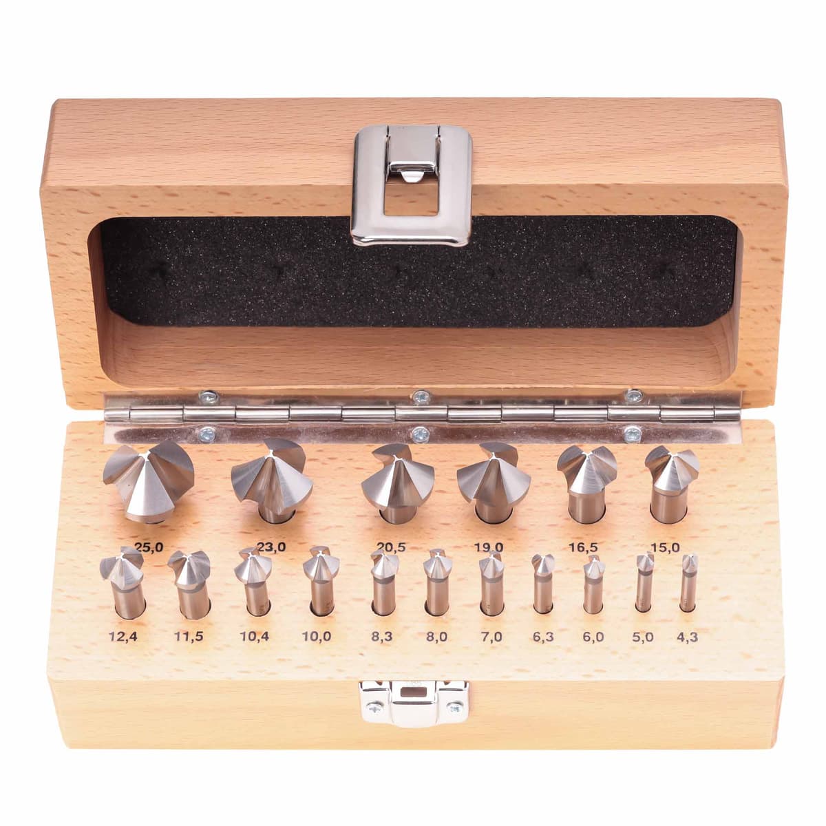 Набор зенковок RUKO 90° 4,3-25 мм DIN335C HSS-G 3z 17 шт 102155