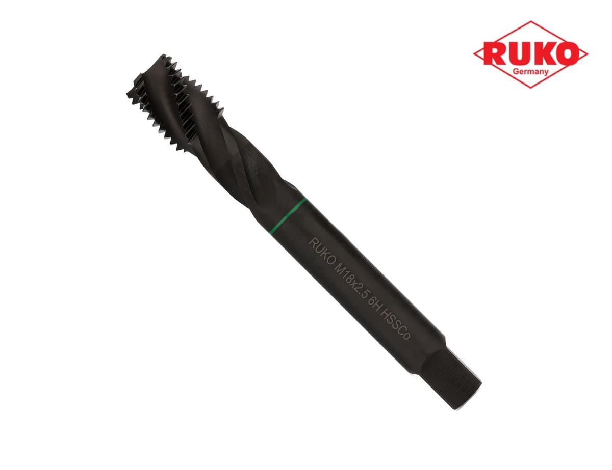 Метчик винтовой машинный RUKO HSSE VAP DIN376 6h R35 метрическая резьба М18х2,5 мм 233180VA