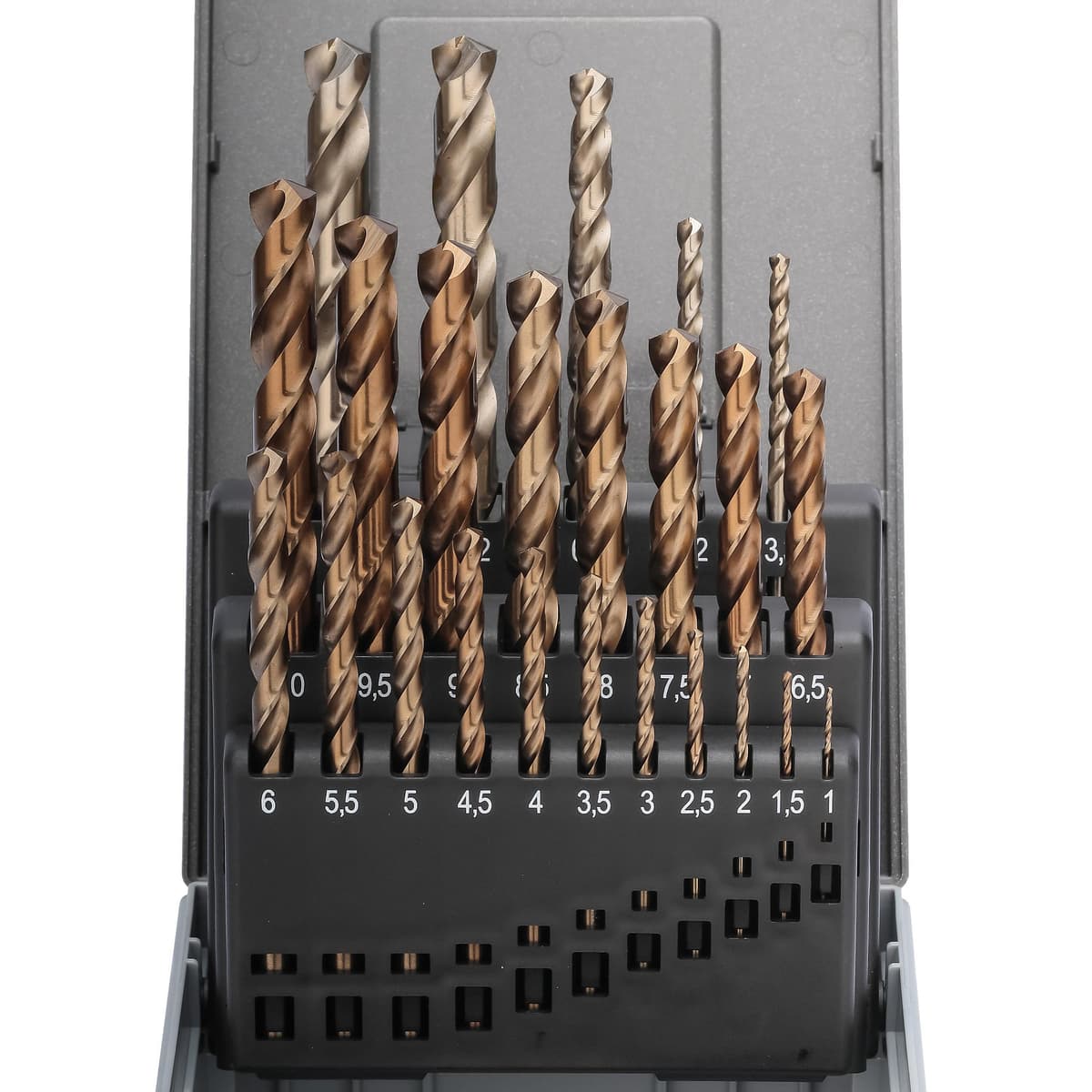 Набор сверл RUKO HSSE-Co5 130° DIN338 1,0-10,5 мм 24 шт 215216RO