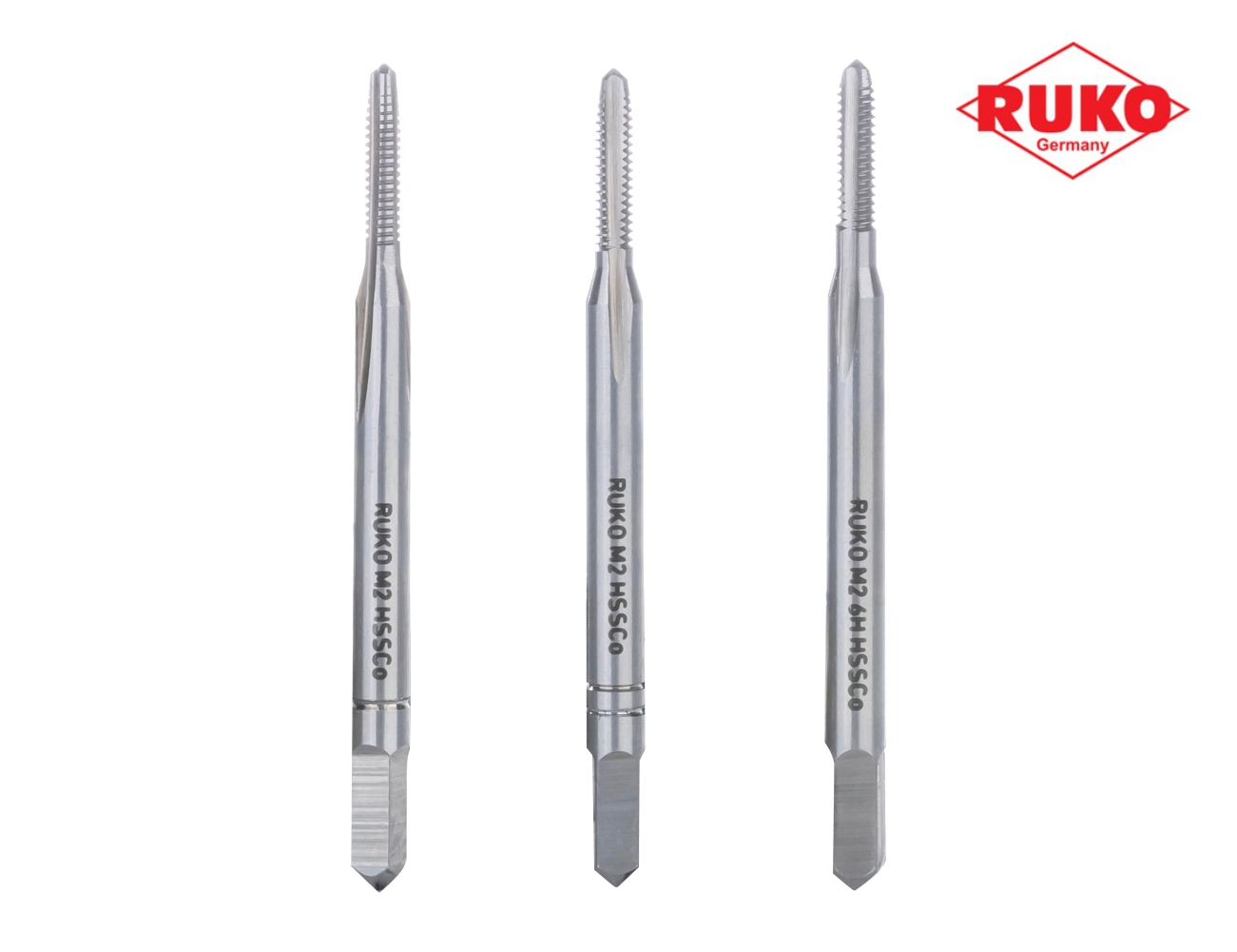 Набор метчиков RUKO HSSE DIN352 6h метрическая резьба М2х0,4 мм 3 шт 230020E